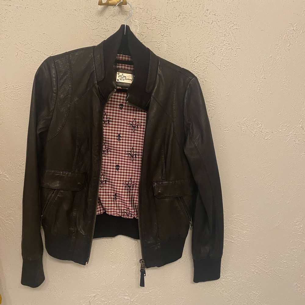 Mackage Leather Jacket Black Size Small